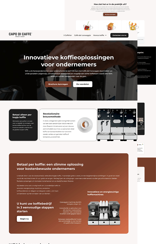 Koffiewebsite laten maken